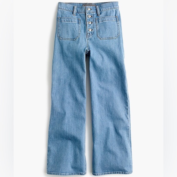 J. Crew Denim - J. Crew Point Sur wide-leg crop jean in clean light wash sz 23P